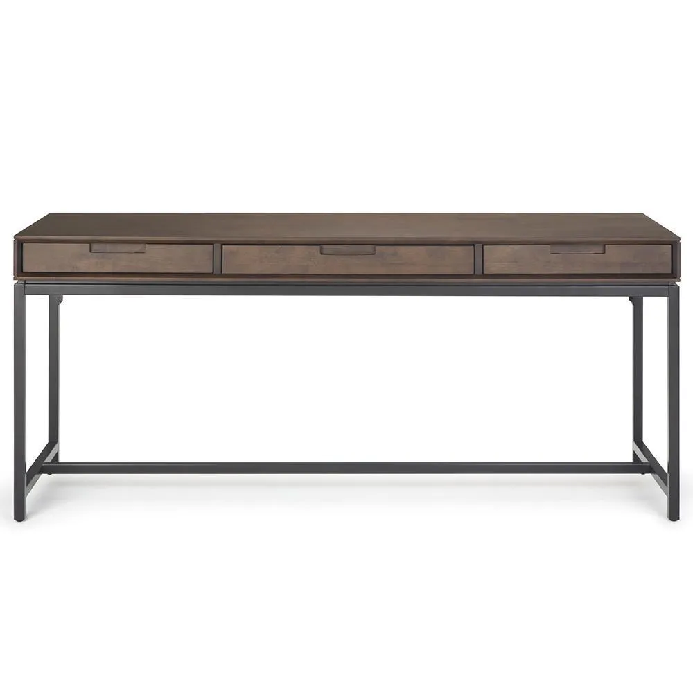 Banting Mid Century Wide Desk in Rubberwood