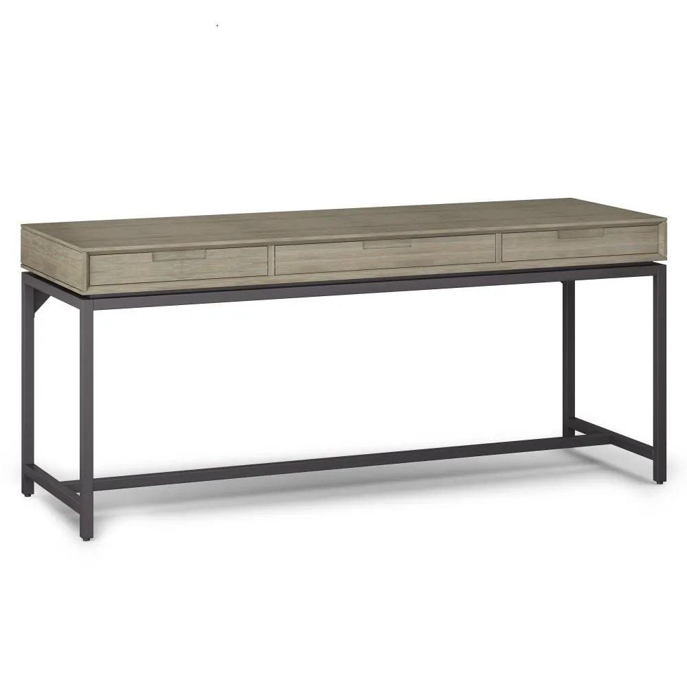Banting Mid Century Wide Desk in Rubberwood