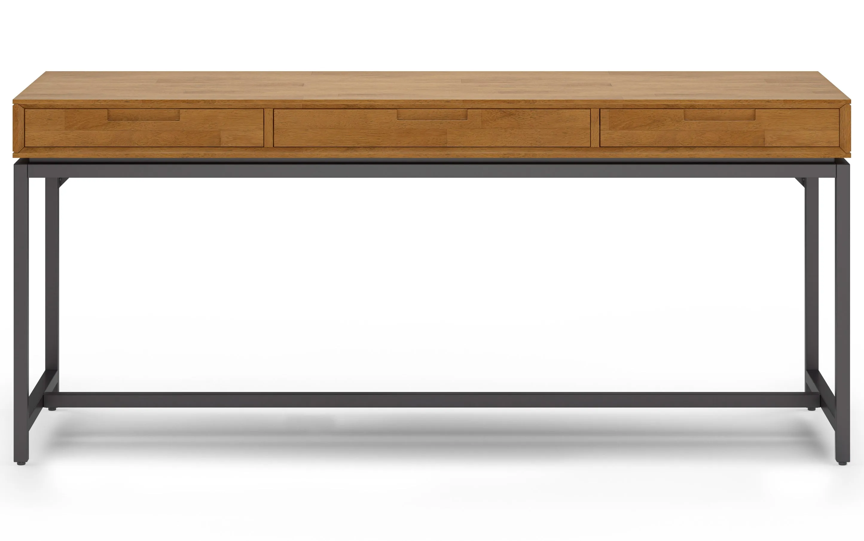 Banting Mid Century Wide Desk in Rubberwood