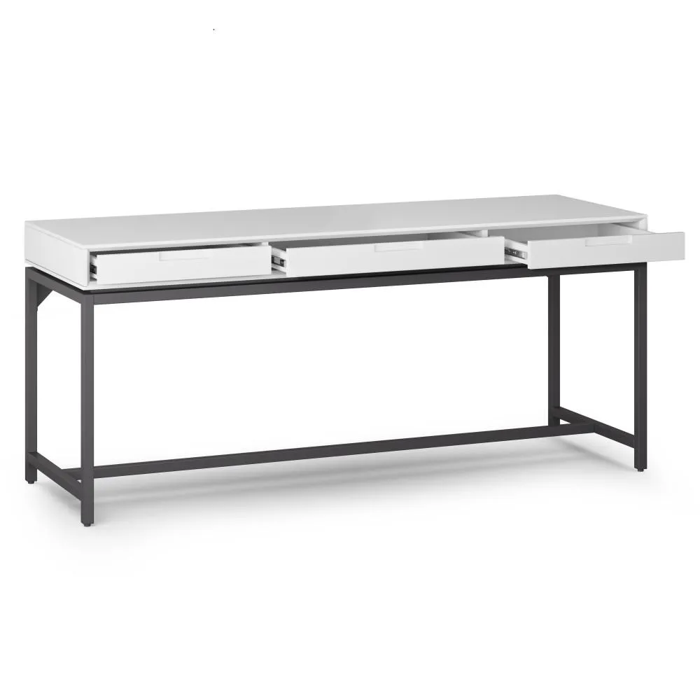 Banting Mid Century Wide Desk in Rubberwood