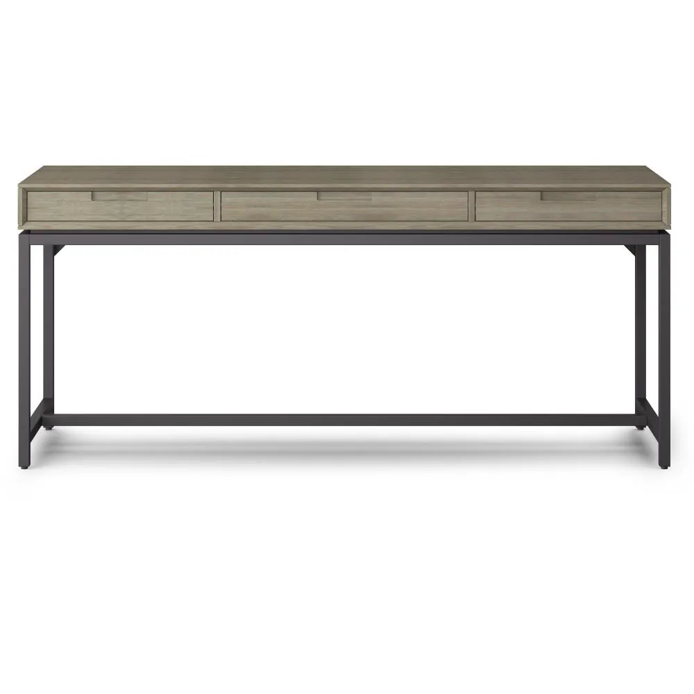 Banting Mid Century Wide Desk in Rubberwood
