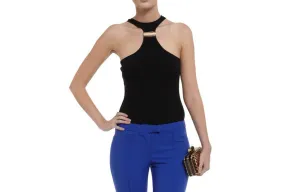Bardot Gold Detail Collar Bodysuit