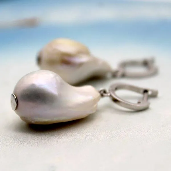 Baroque Pearl Dangle Drop Fine Earrings