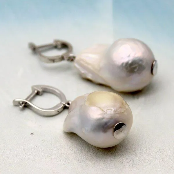 Baroque Pearl Dangle Drop Fine Earrings