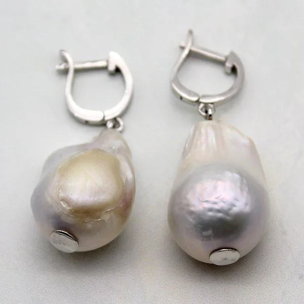 Baroque Pearl Dangle Drop Fine Earrings