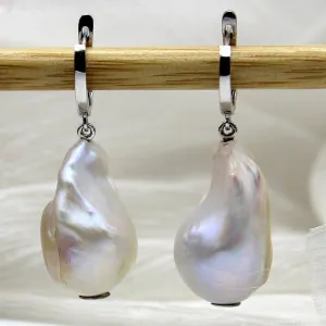 Baroque Pearl Dangle Drop Fine Earrings