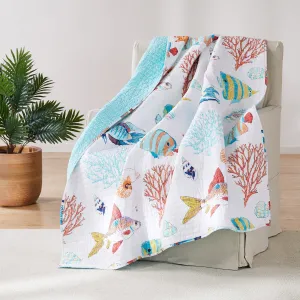 Barrier Reef Quilted Throw