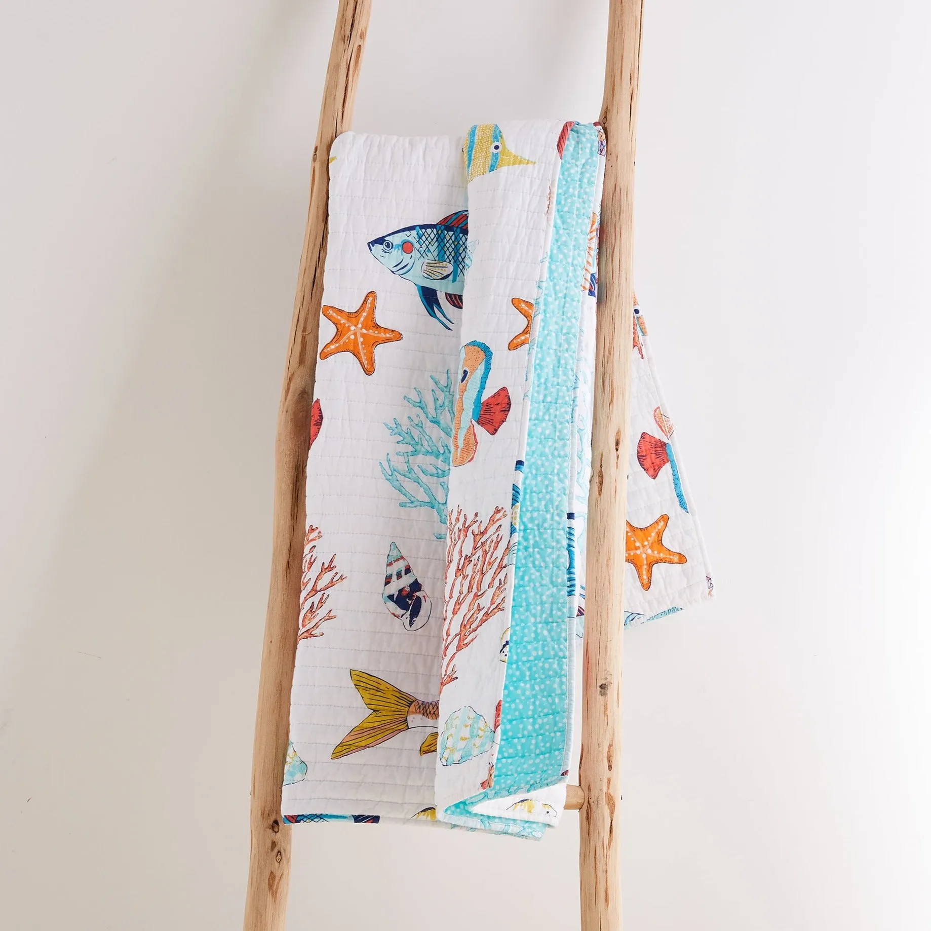 Barrier Reef Quilted Throw