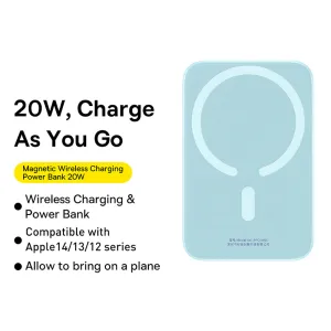 Baseus Magnetic Mini Air Wireless Fast Charging Power Bank 6000mAh 20W - Starry Blue