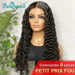 BeQueen “Jessie” Perruque Longue Deep Wave avec Lace Closure Petit Prix FOU