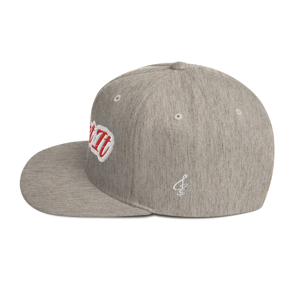BIG Red Script Snapback Hat (Multiple Flavors)