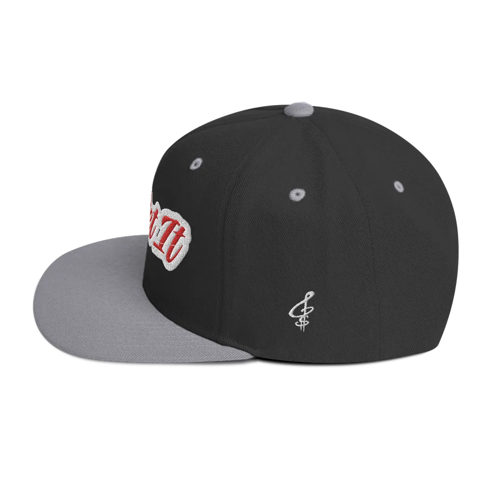 BIG Red Script Snapback Hat (Multiple Flavors)