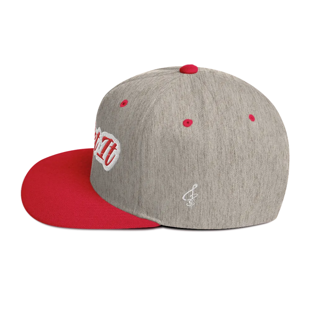 BIG Red Script Snapback Hat (Multiple Flavors)
