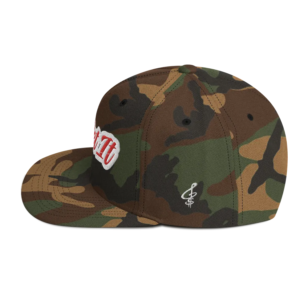 BIG Red Script Snapback Hat (Multiple Flavors)