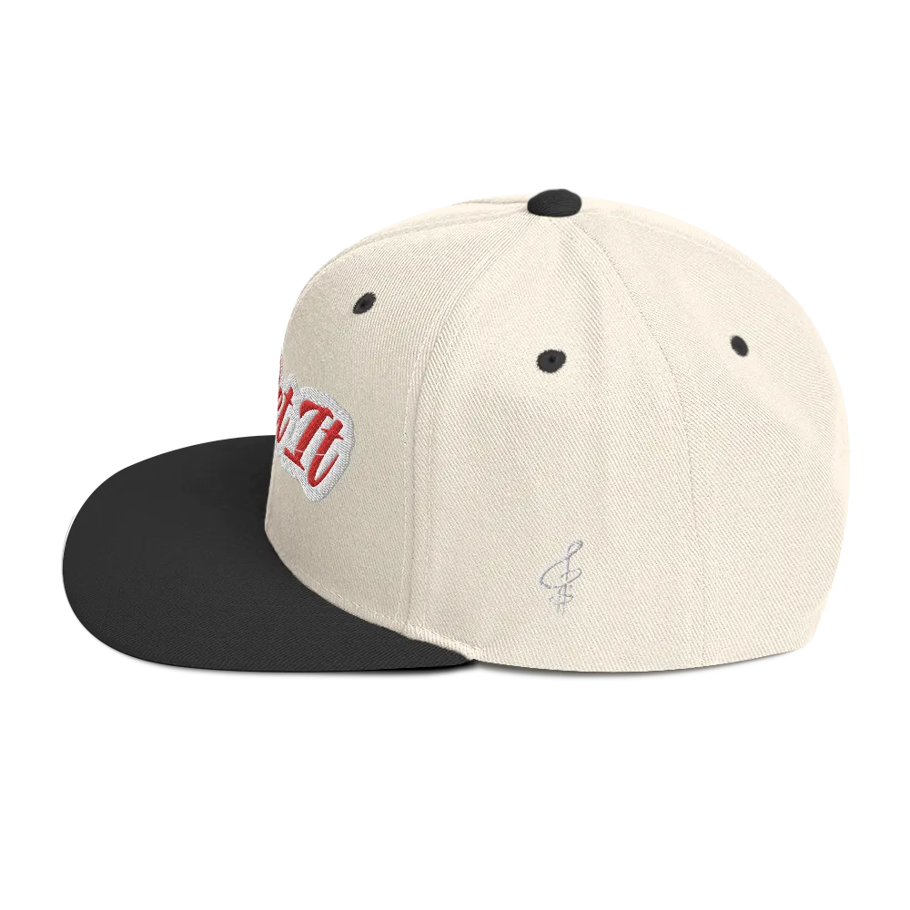BIG Red Script Snapback Hat (Multiple Flavors)