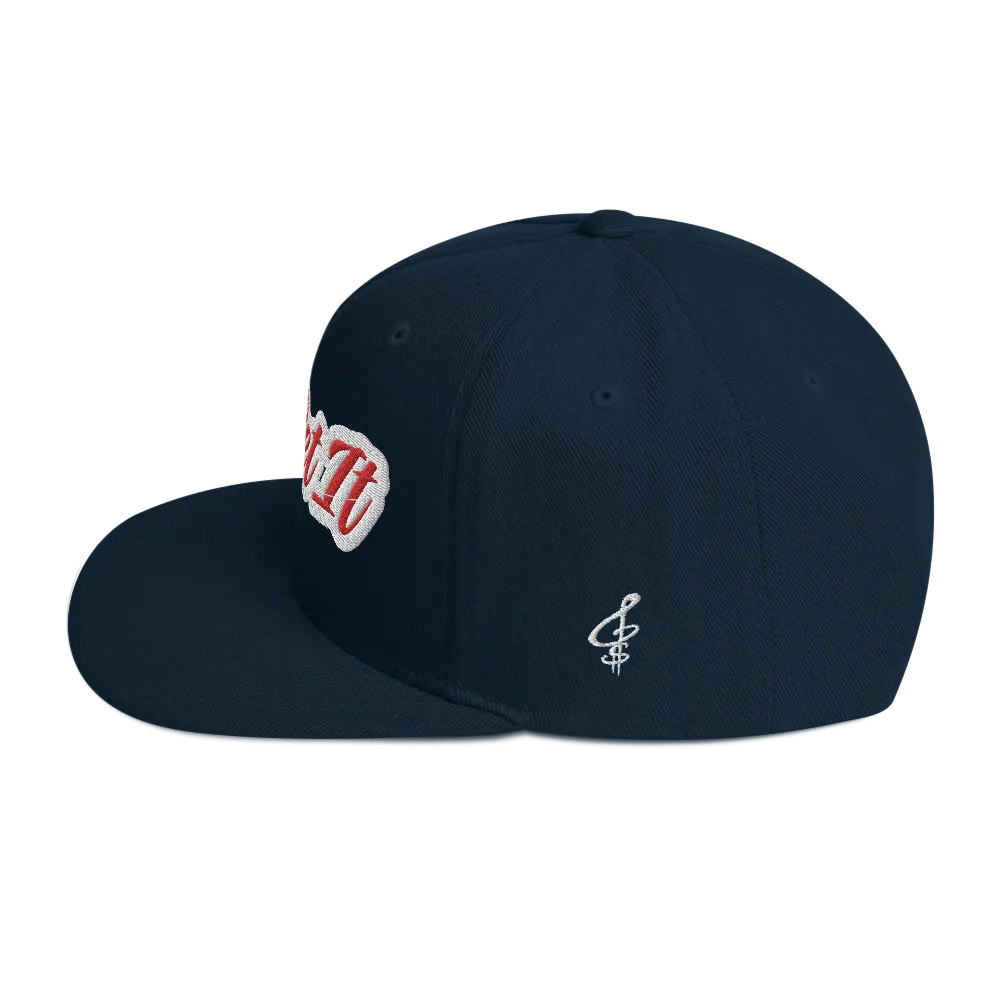 BIG Red Script Snapback Hat (Multiple Flavors)