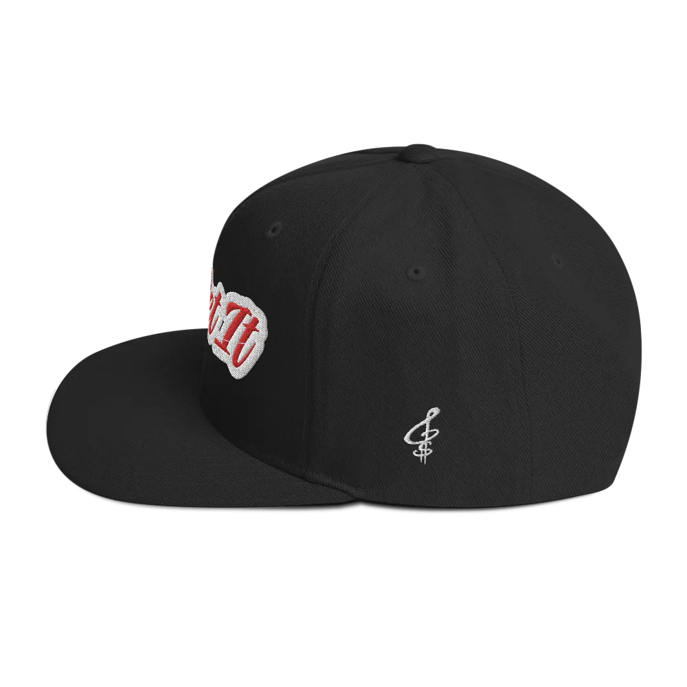 BIG Red Script Snapback Hat (Multiple Flavors)