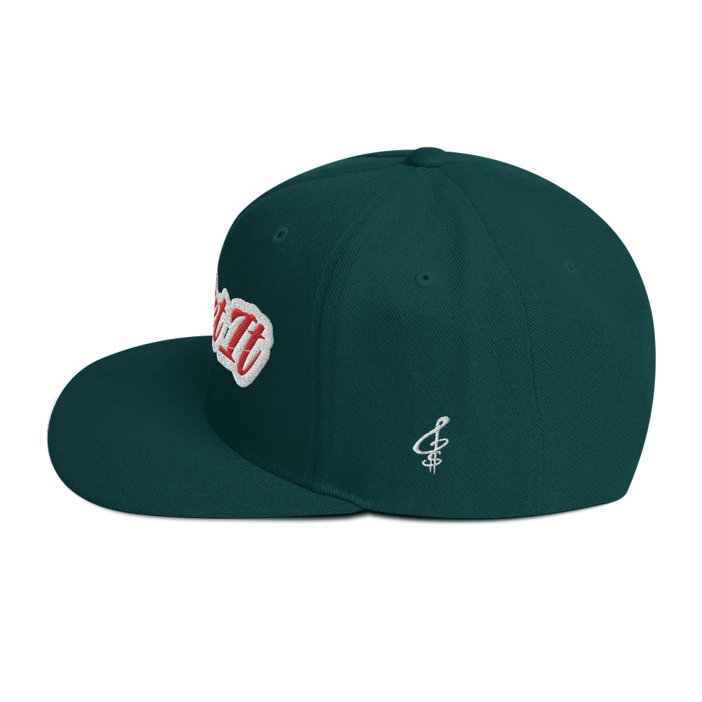 BIG Red Script Snapback Hat (Multiple Flavors)