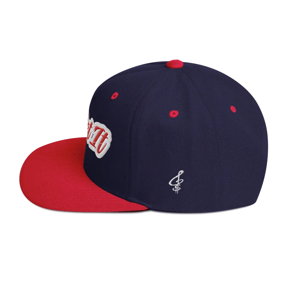 BIG Red Script Snapback Hat (Multiple Flavors)