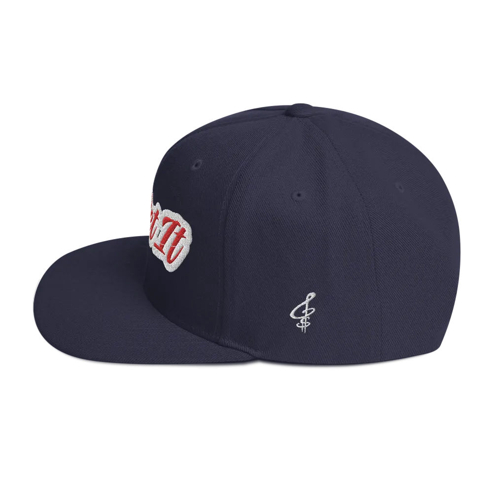 BIG Red Script Snapback Hat (Multiple Flavors)