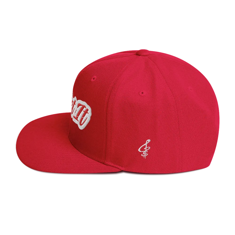 BIG Red Script Snapback Hat (Multiple Flavors)