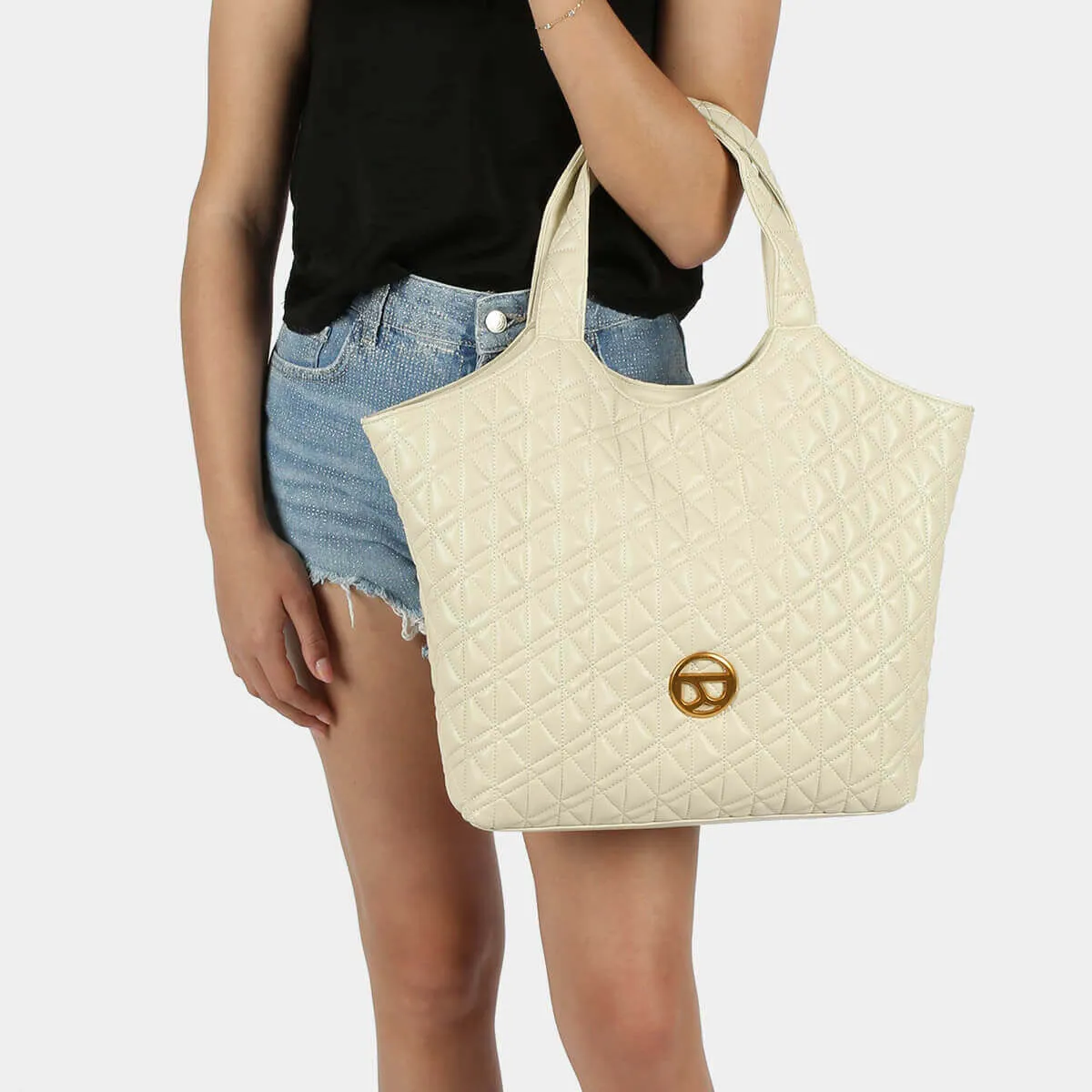 Binnari Ella Cream Shopper Bag