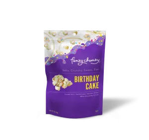 Birthday Cake 5oz Bags White Chocolate Popcorn