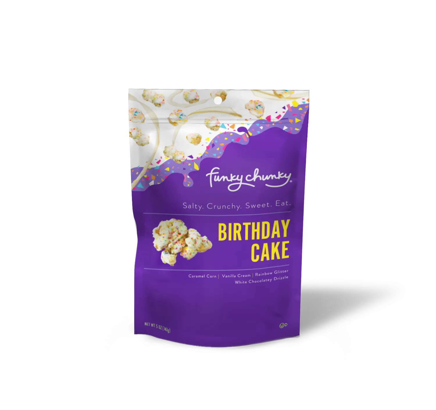 Birthday Cake 5oz Bags White Chocolate Popcorn