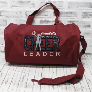 Black and Silver - Personalized Cheer Tote or Duffle Bag-Custom Color