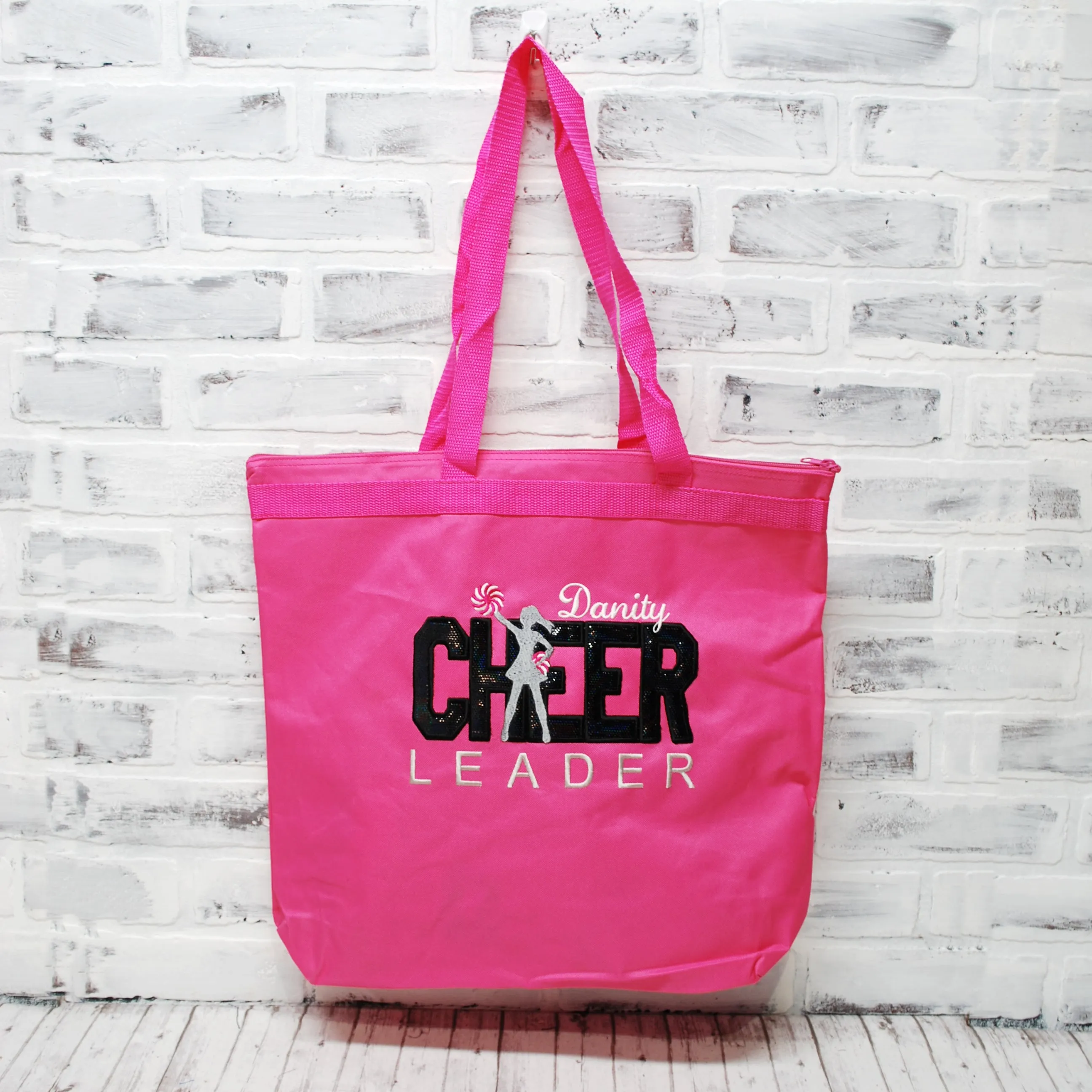 Black and Silver - Personalized Cheer Tote or Duffle Bag-Custom Color