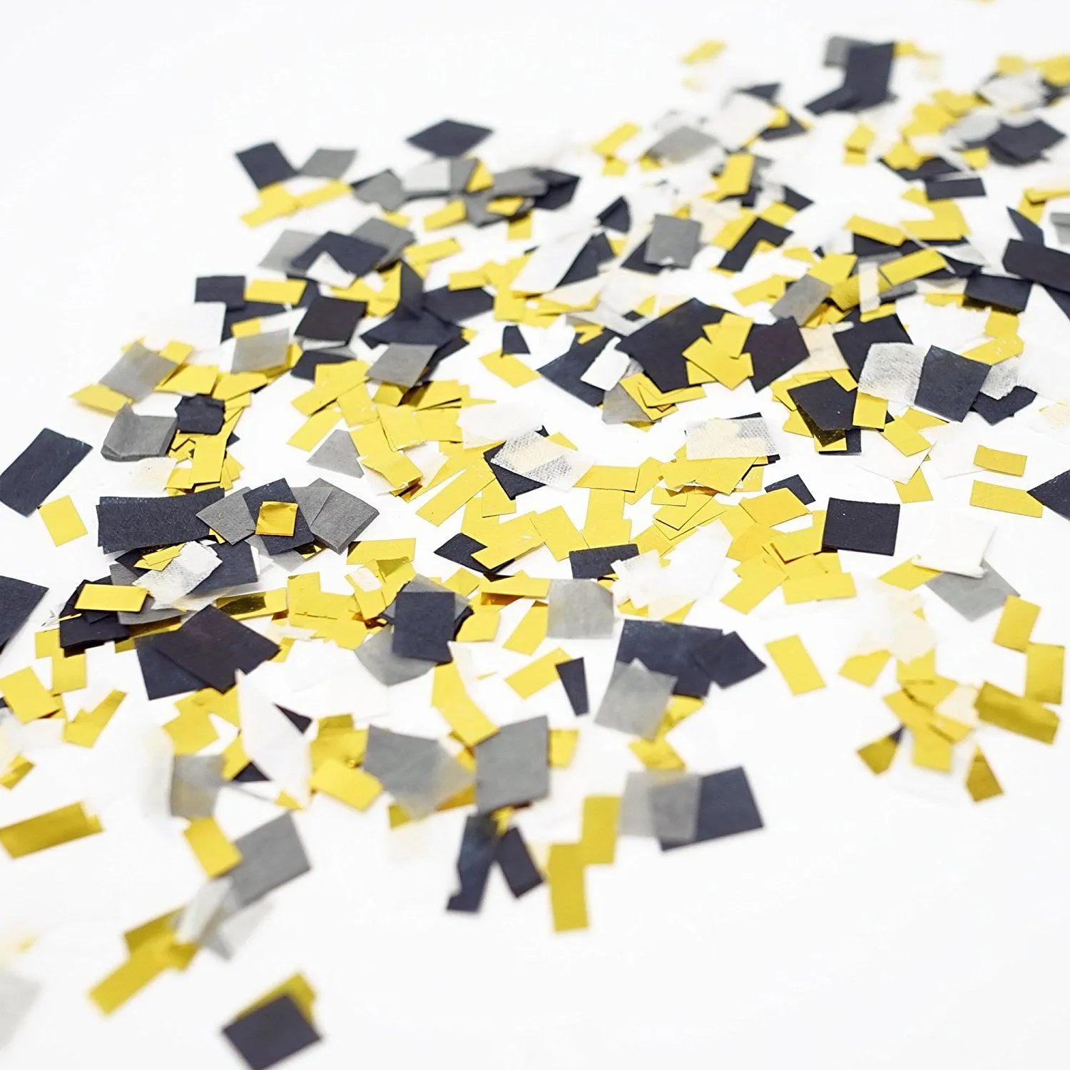 Black Gray White Gold Foil Shredded Confetti Paper Party Decoration