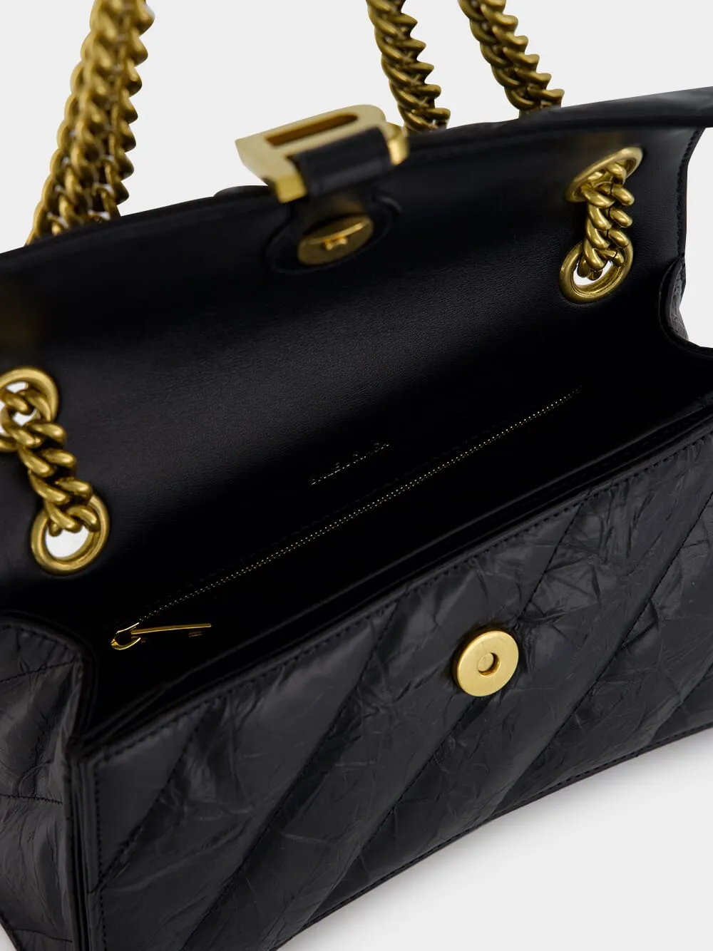 Black Quilted Small Shoulder Bag
