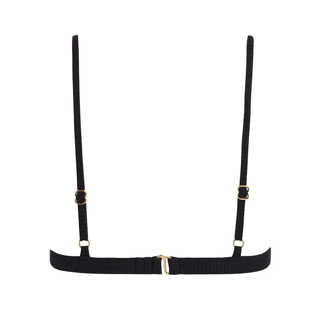 Black Rib Hunter Triangle Bikini Top