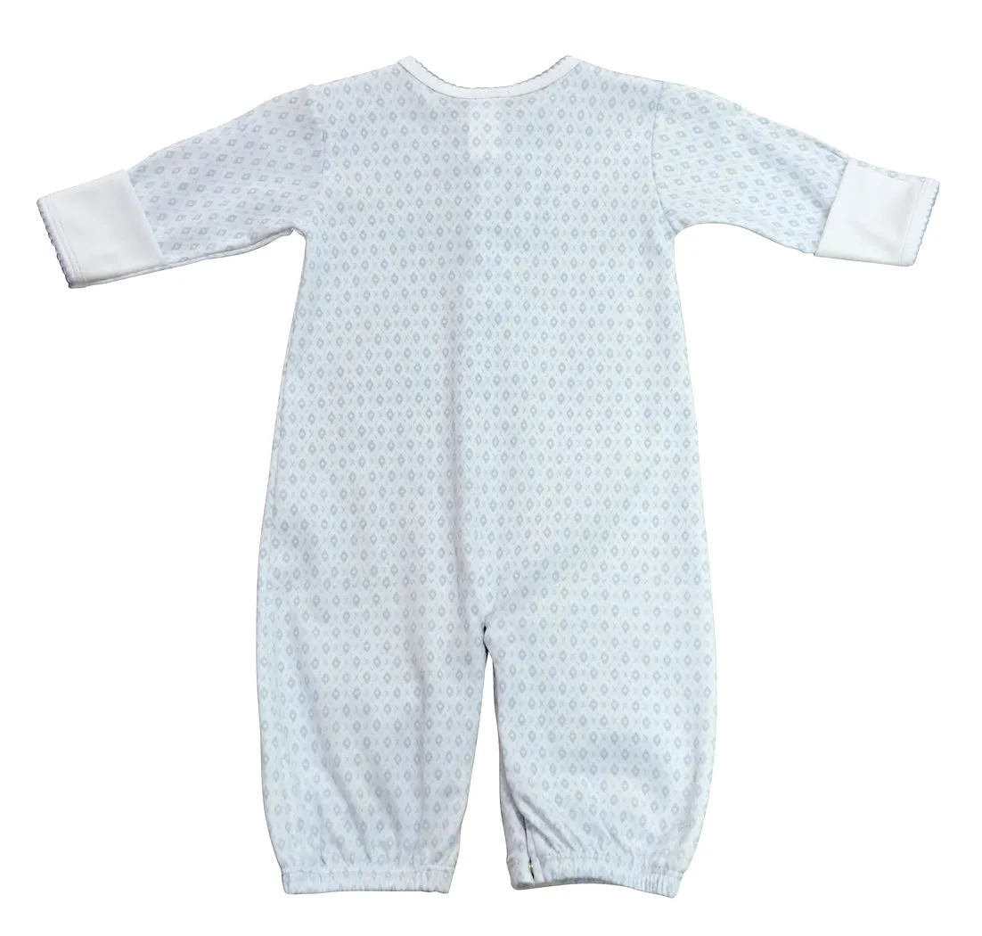Blue Argyle with dot Baby Converter