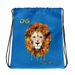 Blue Drawstring Bag