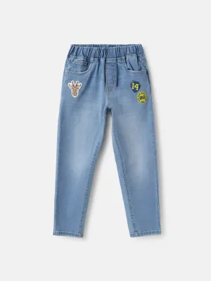 Blue Giraffe Kids Blue Balloon Fit Solid Jeans