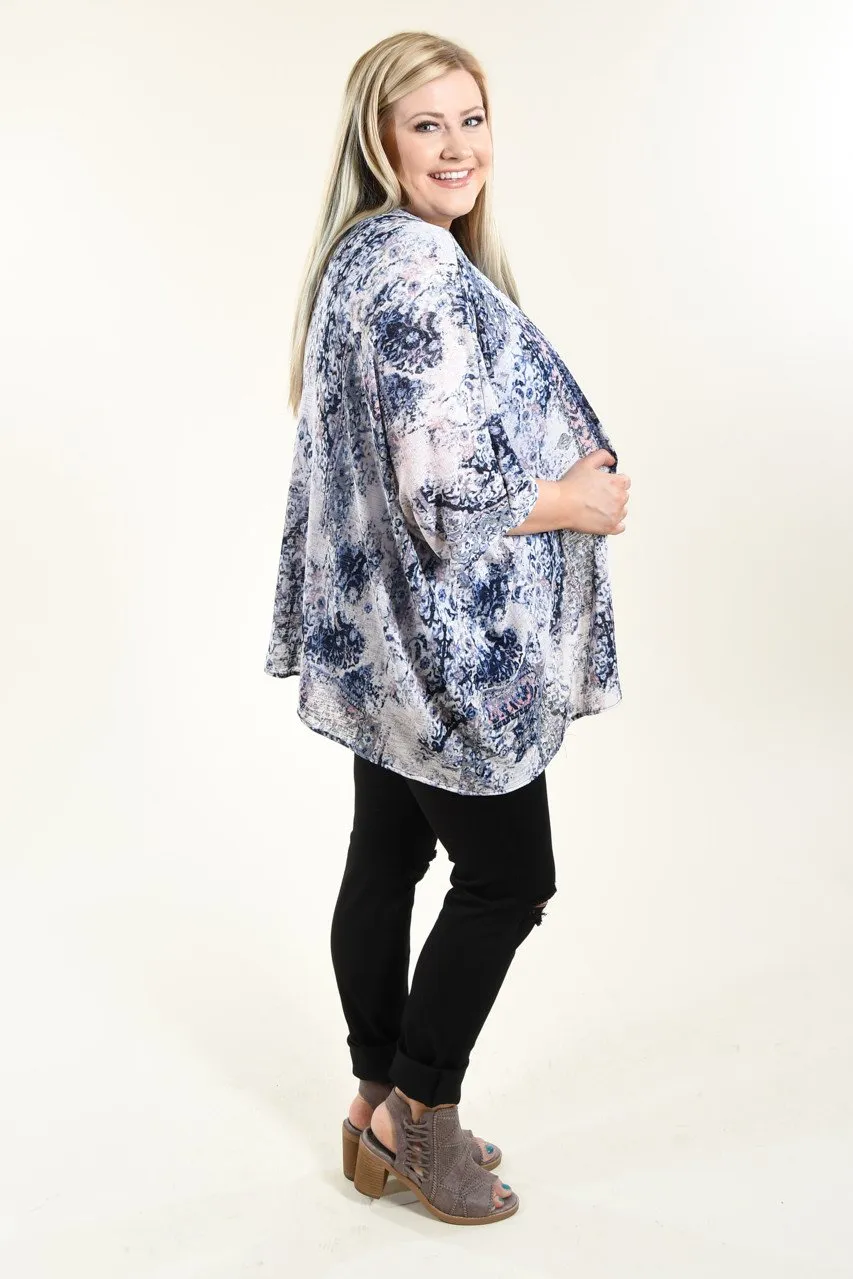Blue Me Away Kimono