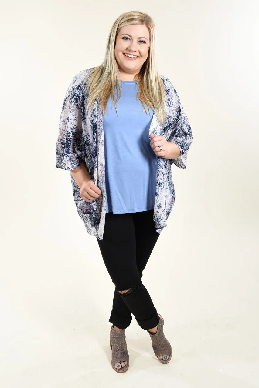 Blue Me Away Kimono