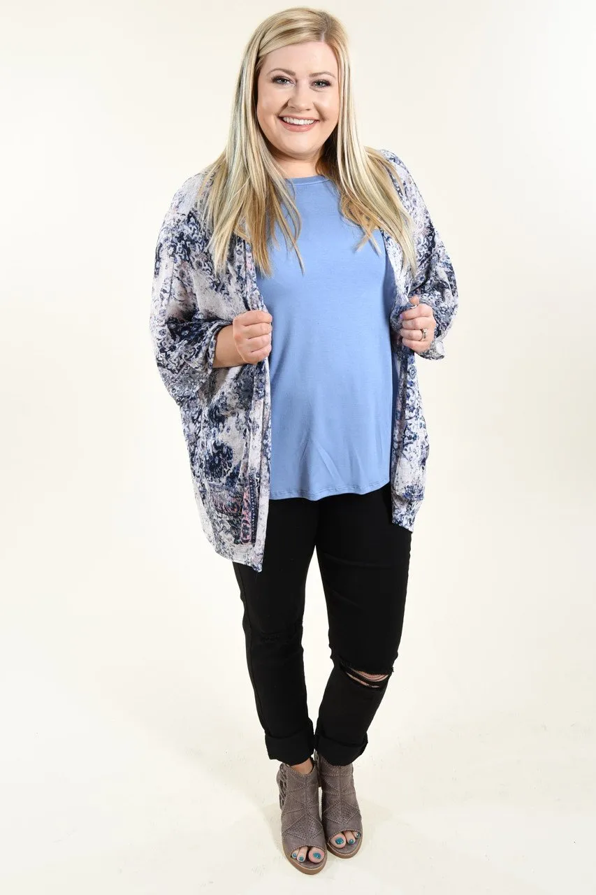 Blue Me Away Kimono