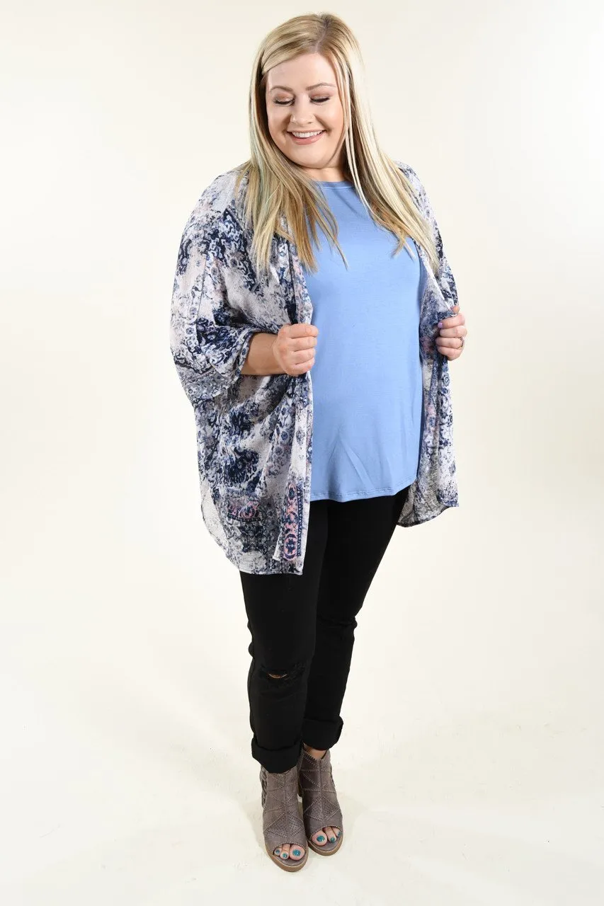 Blue Me Away Kimono