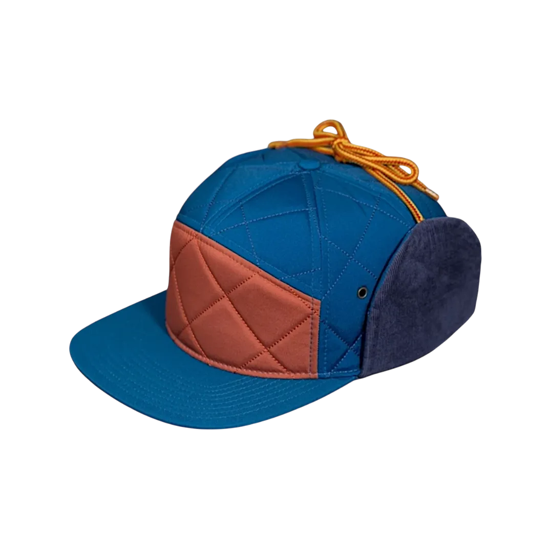Bonfire Diamond Quilt & Corduroy Rust & Blue Performance Hat