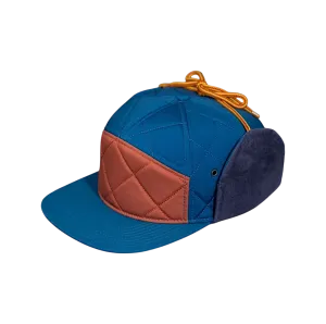 Bonfire Diamond Quilt & Corduroy Rust & Blue Performance Hat