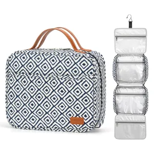 Bosidu Hanging Travel Toiletry Bag, Large Capacity Cosmetic Travel Toiletry Organizer for Women with 4 Compartments & 1 Sturdy Hook, Perfect for Daily Use/Valentines' Day