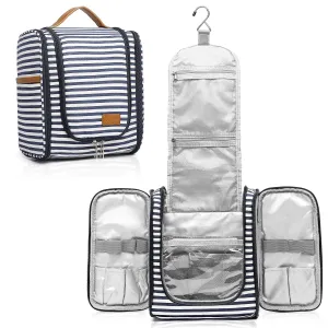 Bosidu Hanging Travel Toiletry Bag,Large Capacity Cosmetic Toiletry Organizer for Women with 4 Compartments & 1 Sturdy Hook,Perfect for Travel/Daily Use/Christmas