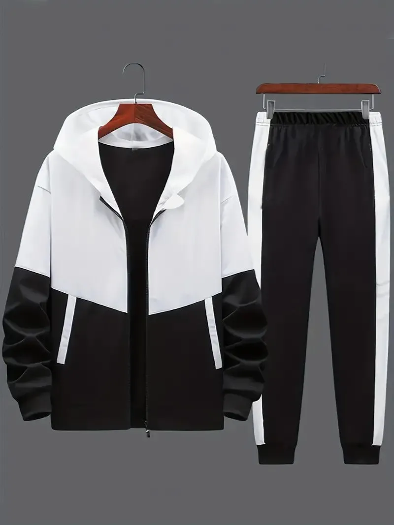 Boy's Hooded Zippered Tracksuit