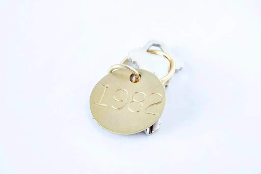 Brass & Leather Keychain