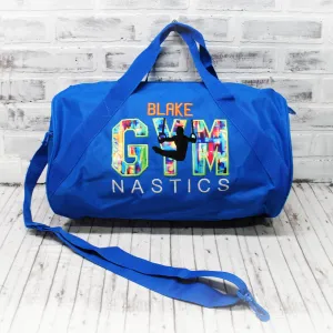 Bright Abstract Boys Gymnastics Personalized Duffle or Tote Bag