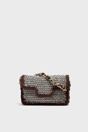 Brown Woven Shoulder Bag