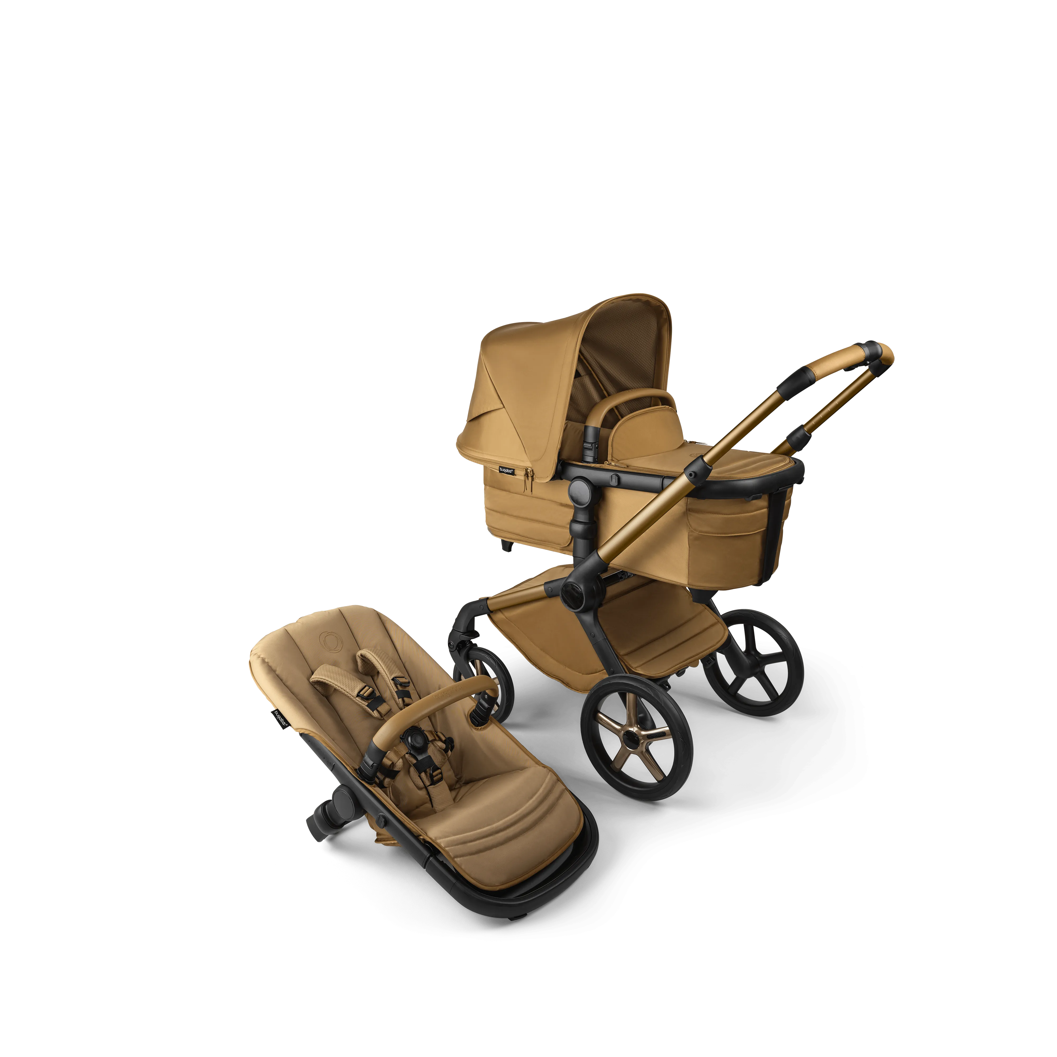 Bugaboo Fox 5 Essential Bundle, Noir Limited Edition - Amber Glow