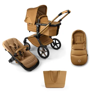 Bugaboo Fox 5 Essential Bundle, Noir Limited Edition - Amber Glow